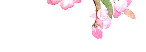 手绘古风桃花素材