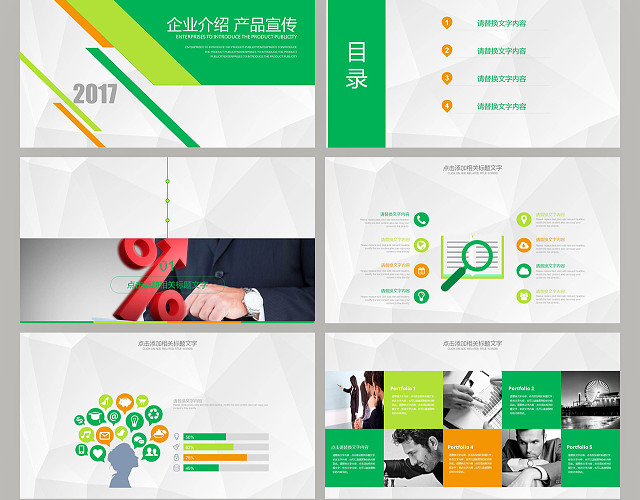 彩绿企业介绍产品介绍宣传PPT模板