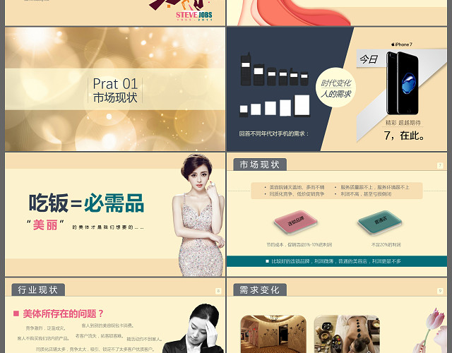 美容行业年终总结工作总结PPT模板