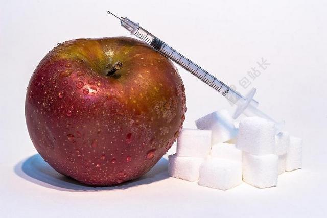 医学医疗注射苹果背景图片