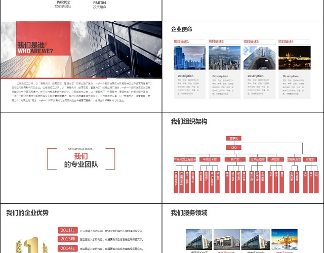 公司简介产品介绍团队介绍商务PPT模板