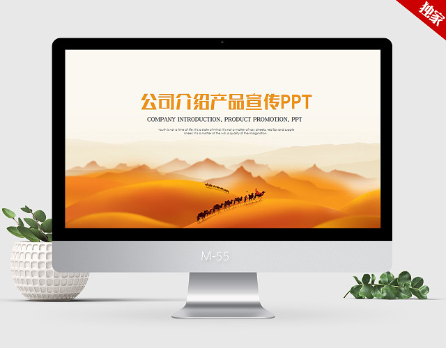 个性时尚简约公司介绍产品宣传PPT动态模板
