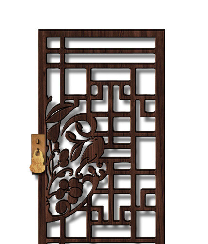 古代门窗 雕花门窗 复古门框
