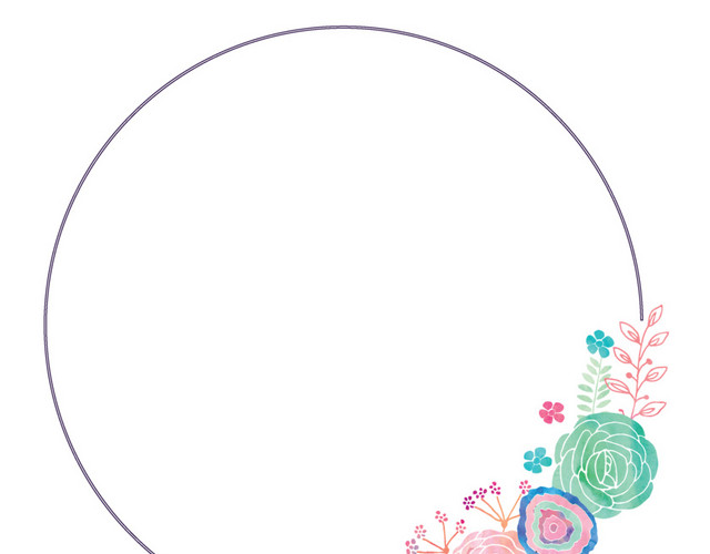 圆环 花环 玫瑰花 唯美花环