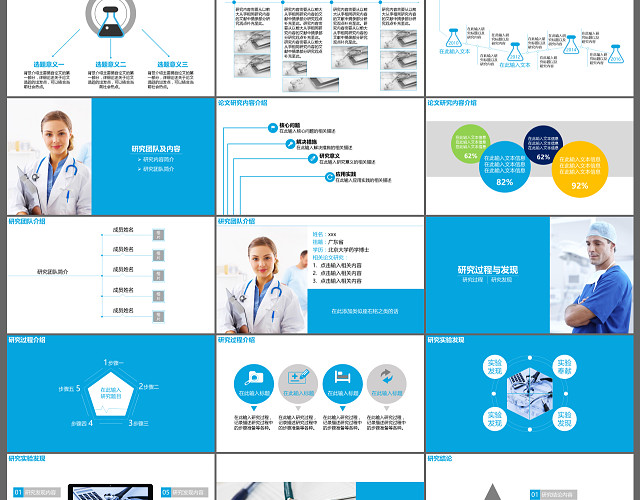 医药科技论文答辩PPT模板