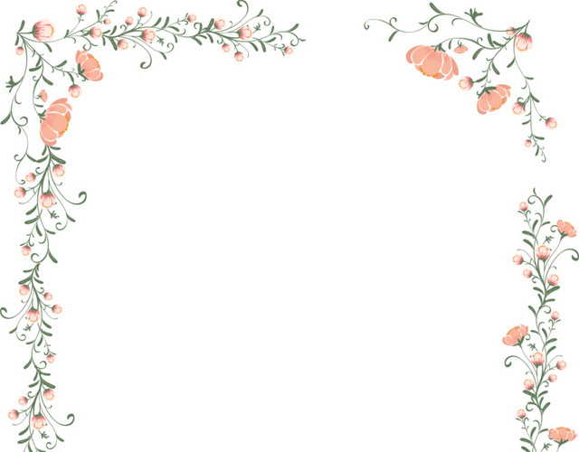 小花 花草 花朵 花边 花边 花圈边框