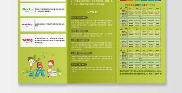 英语培训折页英语培训班招生宣传册设计