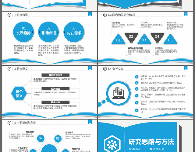 书本式学术风格论文答辩PPT模板
