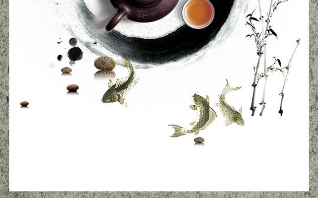 中国风茶文化背景素材