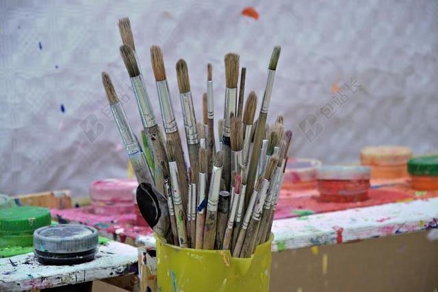 摄影简约艺术家工具背景图片
