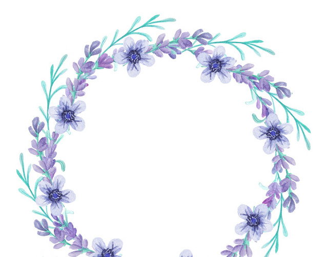 薰衣草花环