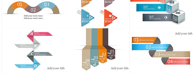 多彩的创意目录各式PPT图表