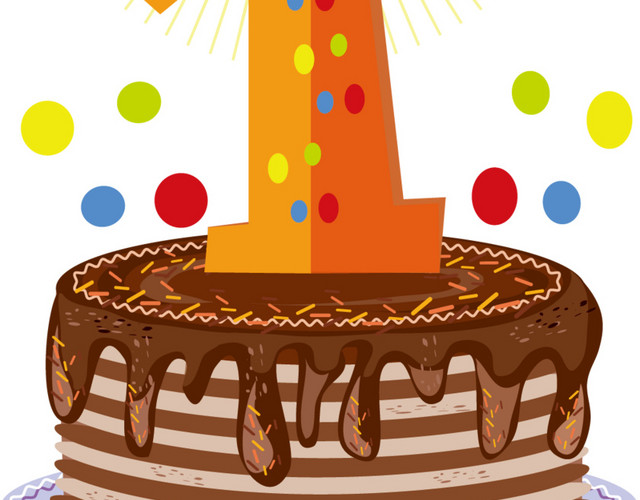 卡通蛋糕生日素材