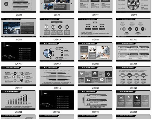 大气酷炫汽车行业PPT模板