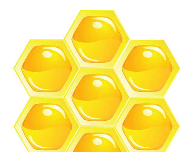 金色美味蜂蜜矢量素材