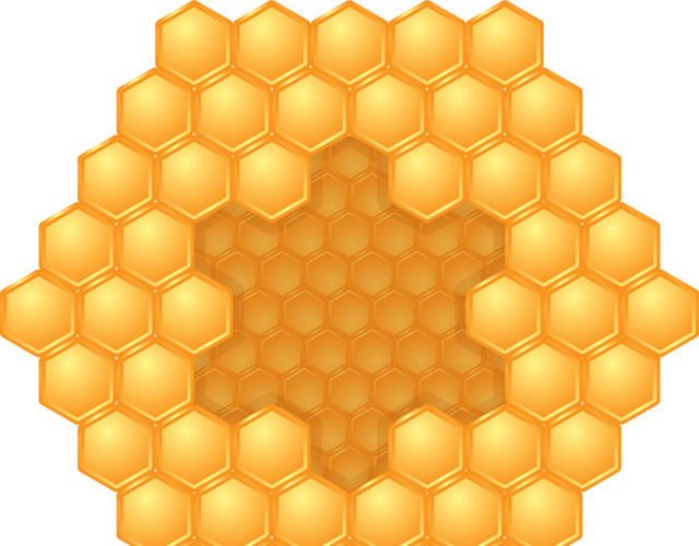金色美味蜂蜜矢量素材