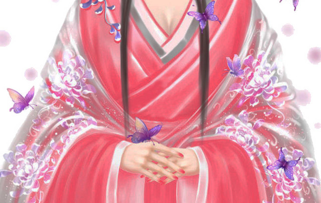 美女蝴蝶装饰
