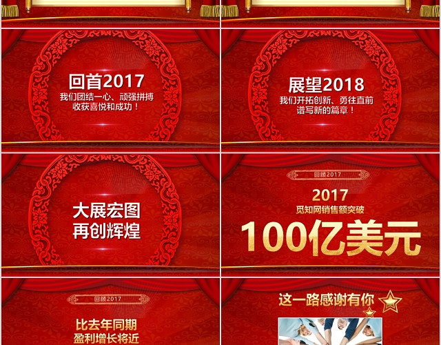喜庆年会动员大会表彰大会PPT模板