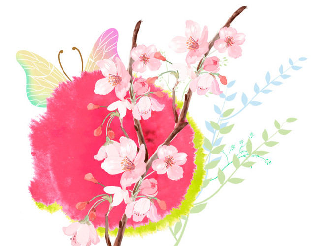 蝴蝶和花