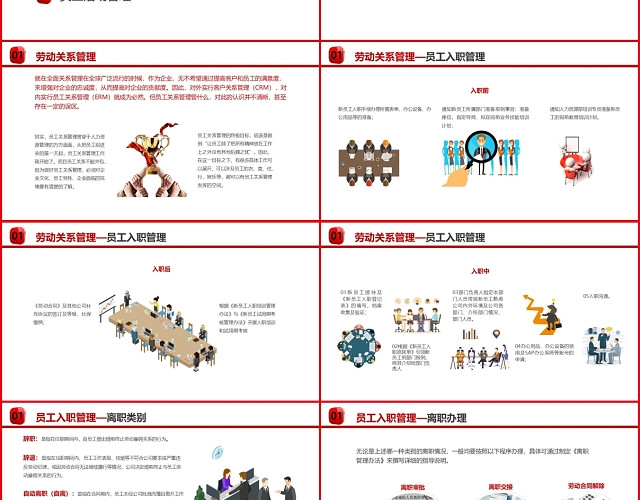 大气商务简约风员工关系管理主题培训PPT模板