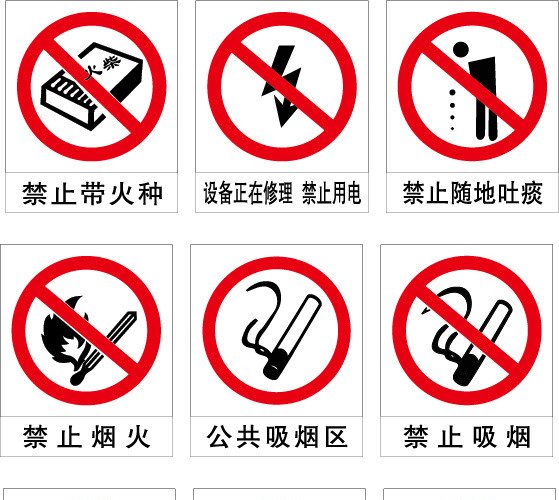 禁止指引标志大全