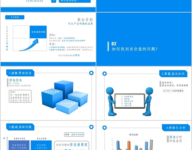 蓝色商务风麦肯锡教我的思考武器主题PPT模板