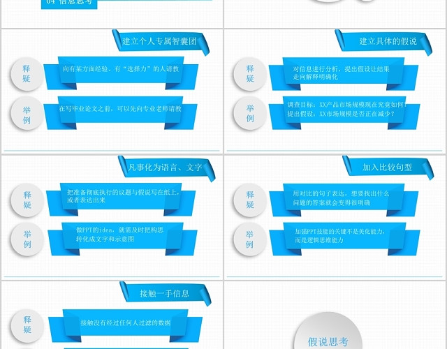 淡蓝色麦肯锡教我的思考武器商务PPT模板