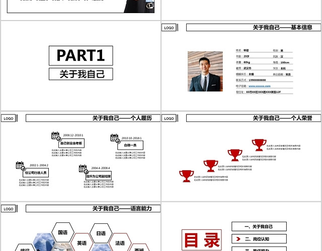 企业商务岗位竞聘述职报告PPT模板