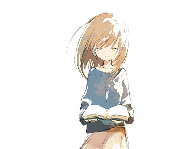 读书女孩素材