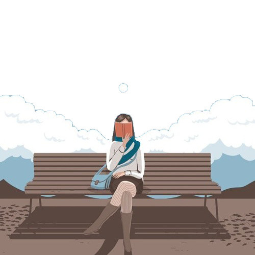 女孩插画素材