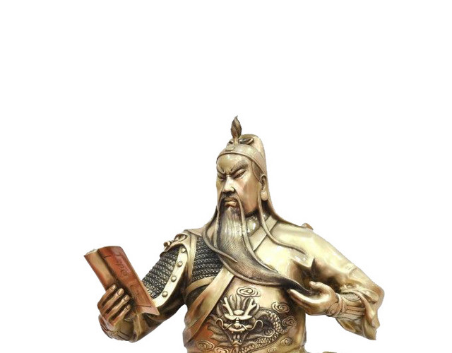 古代雕塑男子读书元素