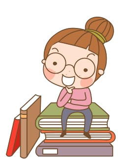 卡通女孩学习矢量素材