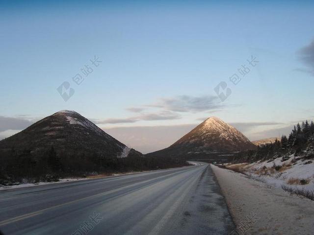 旅游自然户外道路黄昏景色背景图片