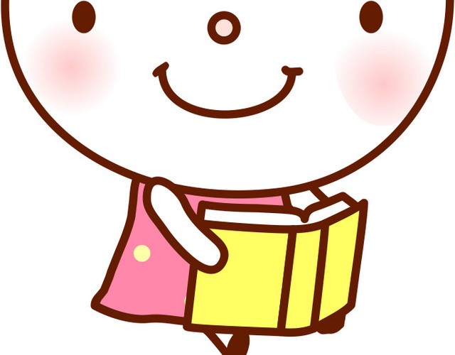 可爱兔子看书矢量素材