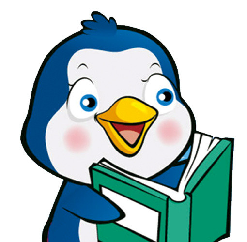 小鸟看书矢量素材