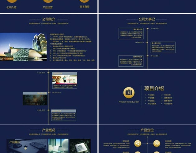 黑金高端商业融资创业计划书PPT模板