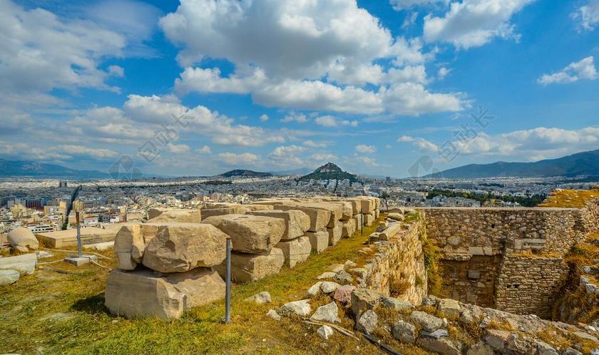 旅游自然雅典景色背景图片