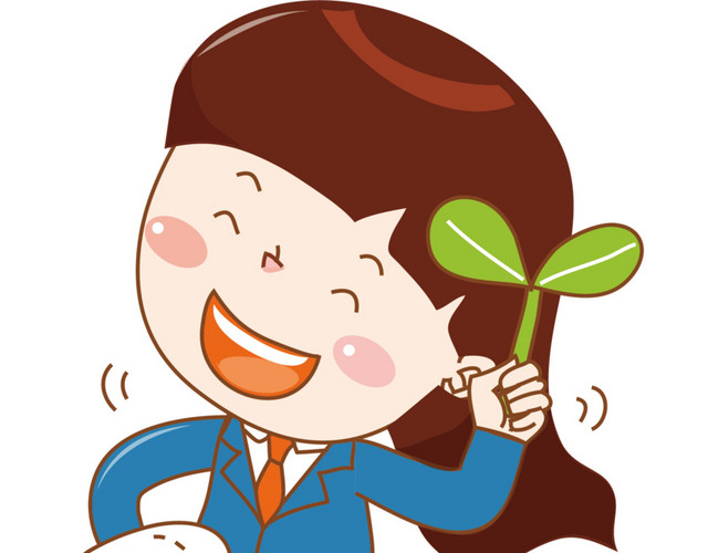 卡通手绘女孩坐地上阅读元素PNG