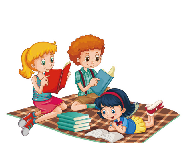 孩子们一起学习矢量素材