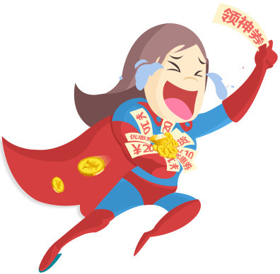 卡通女超人漫画图素材