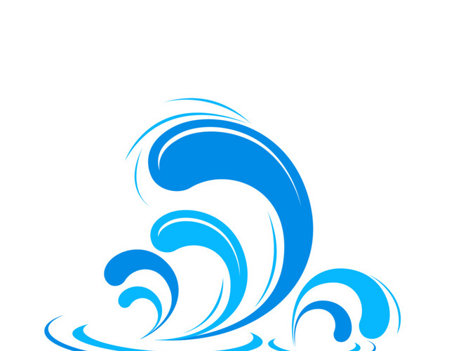 矢量水浪