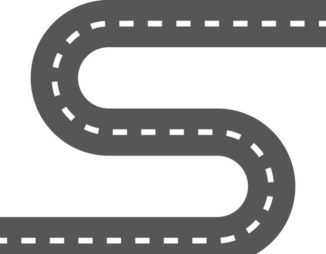 黑色简约曲线路图下载素材