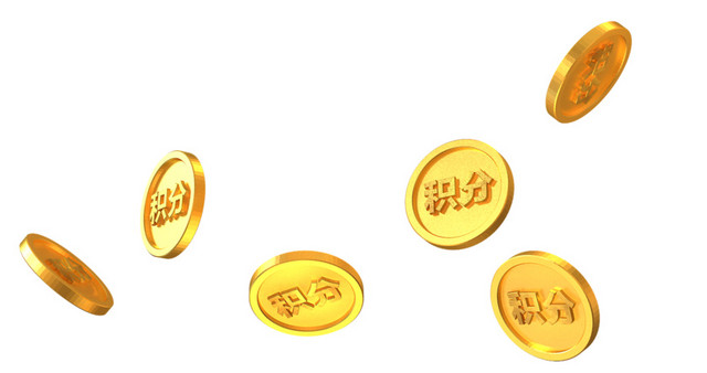 漂浮金币素材