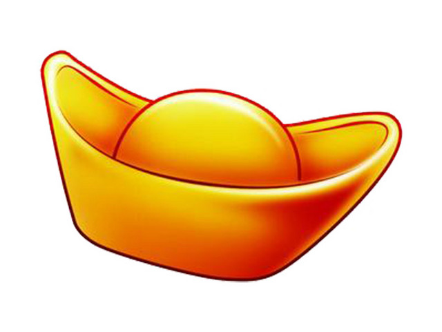 卡通金色元宝素材