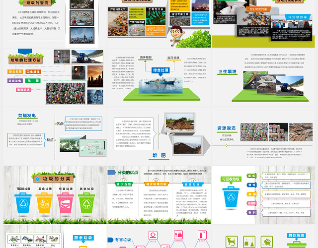 爱护环境保护地球垃圾分类PPT
