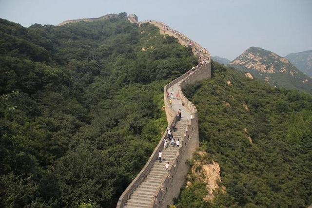 旅游景点建筑风景雄伟长城群山宣传照