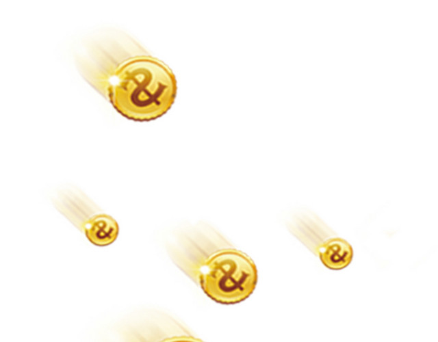 漂浮金币素材