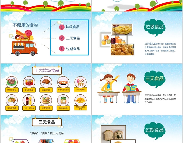 小学生食品安全教育课件校园安全模板PPT安全管理