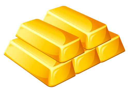 金条金块矢量黄金元素