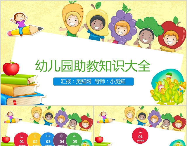 幼儿助教知识 卡通可爱 教师培训 幼儿园老师培训 助教大全